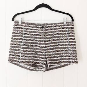 NWT Thakoon Tweed Striped Fringed Shorts, size 6